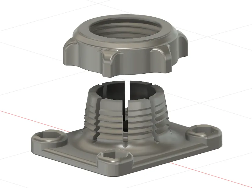 20mm Ball Socket Mount Adapter, AMPS Base