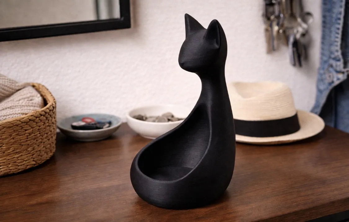 Cat Organizer, Key Holder / Mini Vase, photo 3 of 4 - Cat Organizer, Key Holder / Mini Vase Home Decor Items