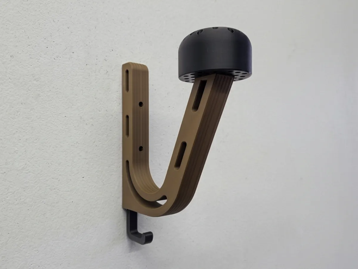 Universal Helmet Holder with Optional Glove Hook