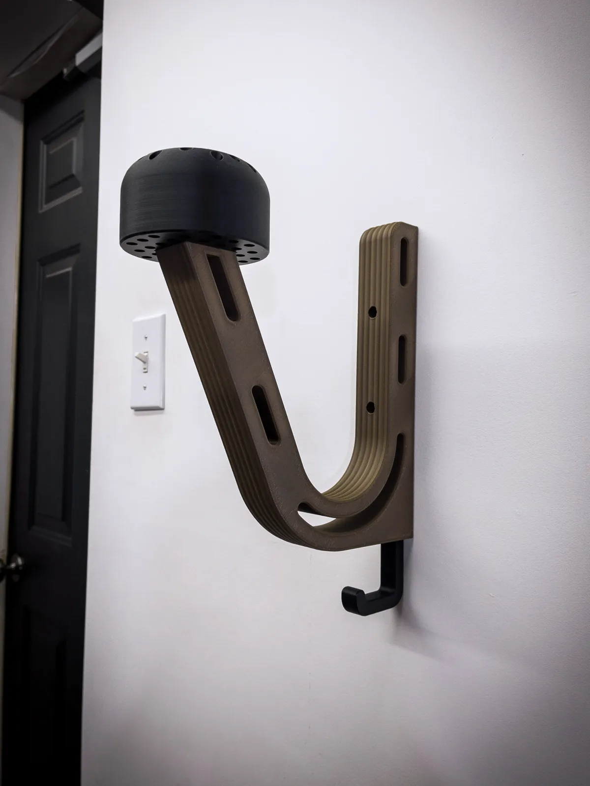 Universal Helmet Holder with Optional Glove Hook, photo 3 of 4 - Universal Helmet Holder with Optional Glove Hook Storage & Organisation