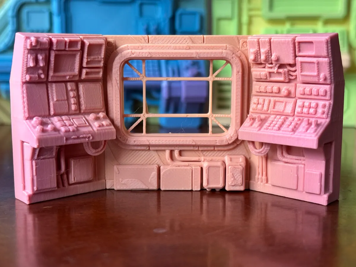 TTRPG Science Fiction Angled Wall Cockpit Corridor