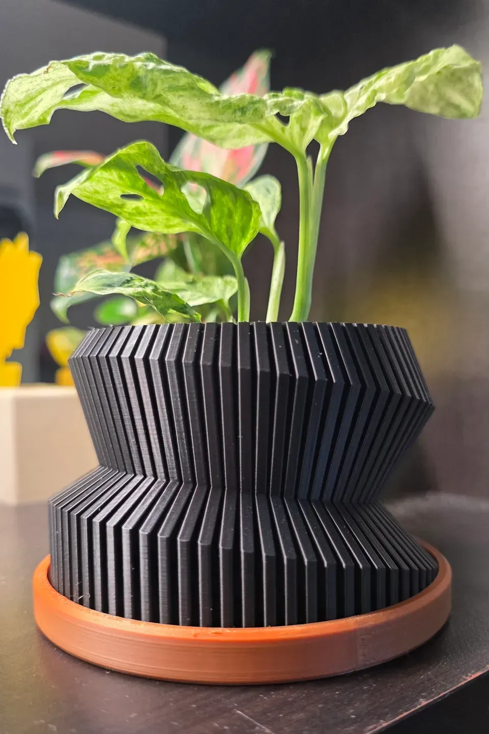 A fluted Planter with Drainage, photo 2 of 4 - A fluted Planter with Drainage Household