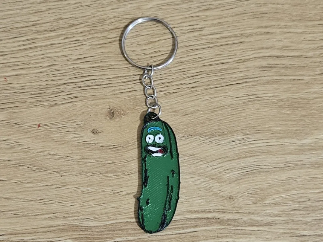 Pickle Rick Keychain