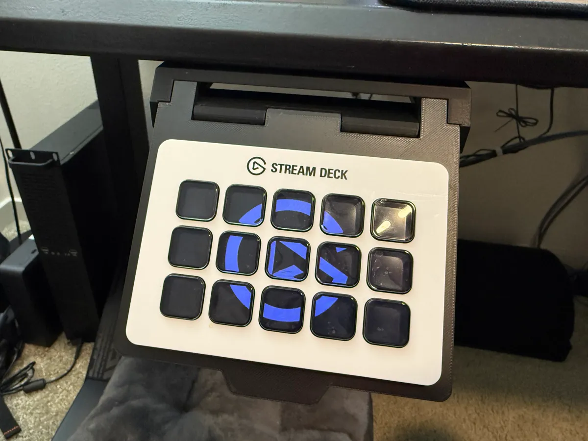 Sliding Under Desk Mount for Elgato Stream Deck, photo 2 of 4 - Sliding Under Desk Mount for Elgato Stream Deck Household