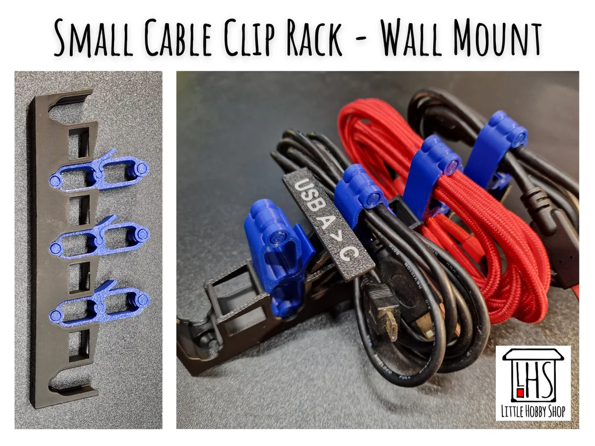 Small Cable Clip Rack - Wall Mount Version - Organizers, in stock in India