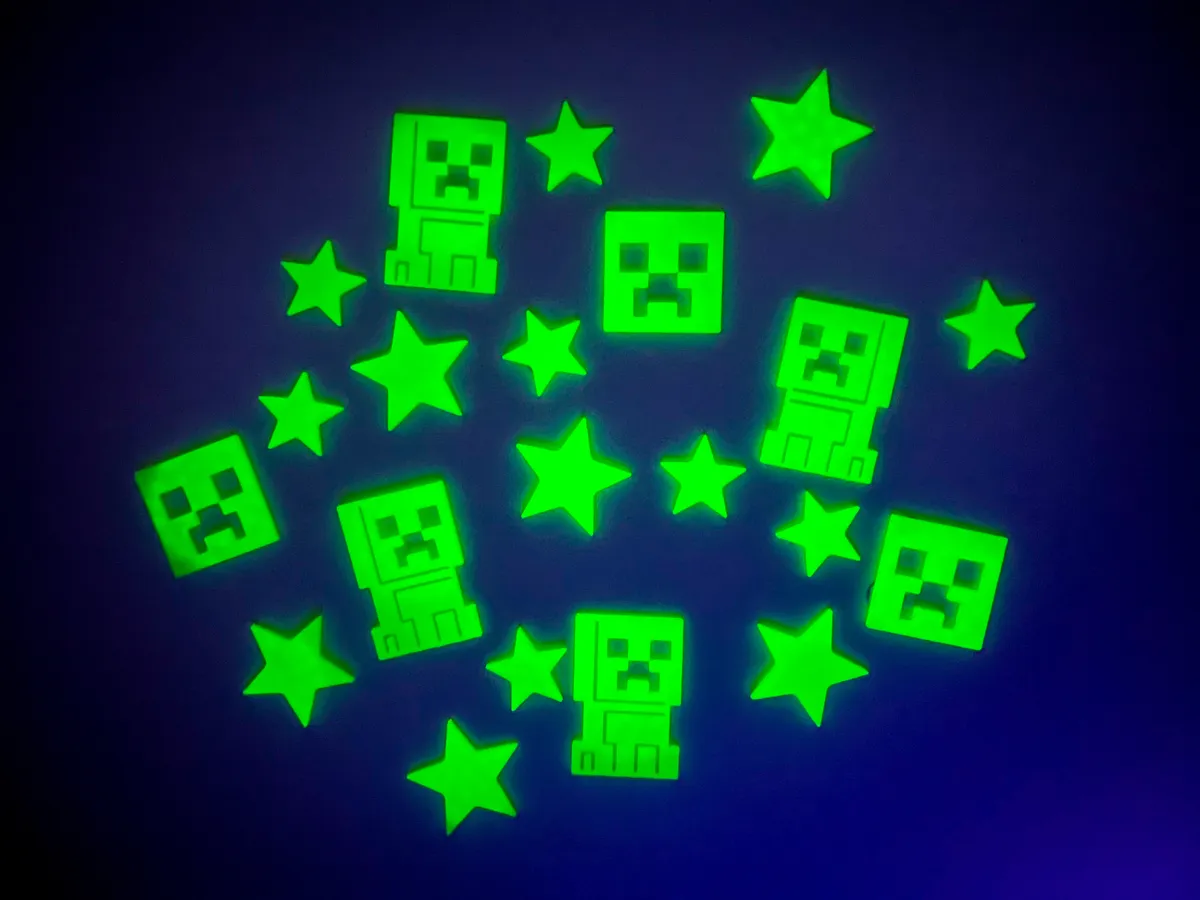 Minecraft GLOW-IN-THE-DARK Creeper Stars - Creepers & Mobs, in stock