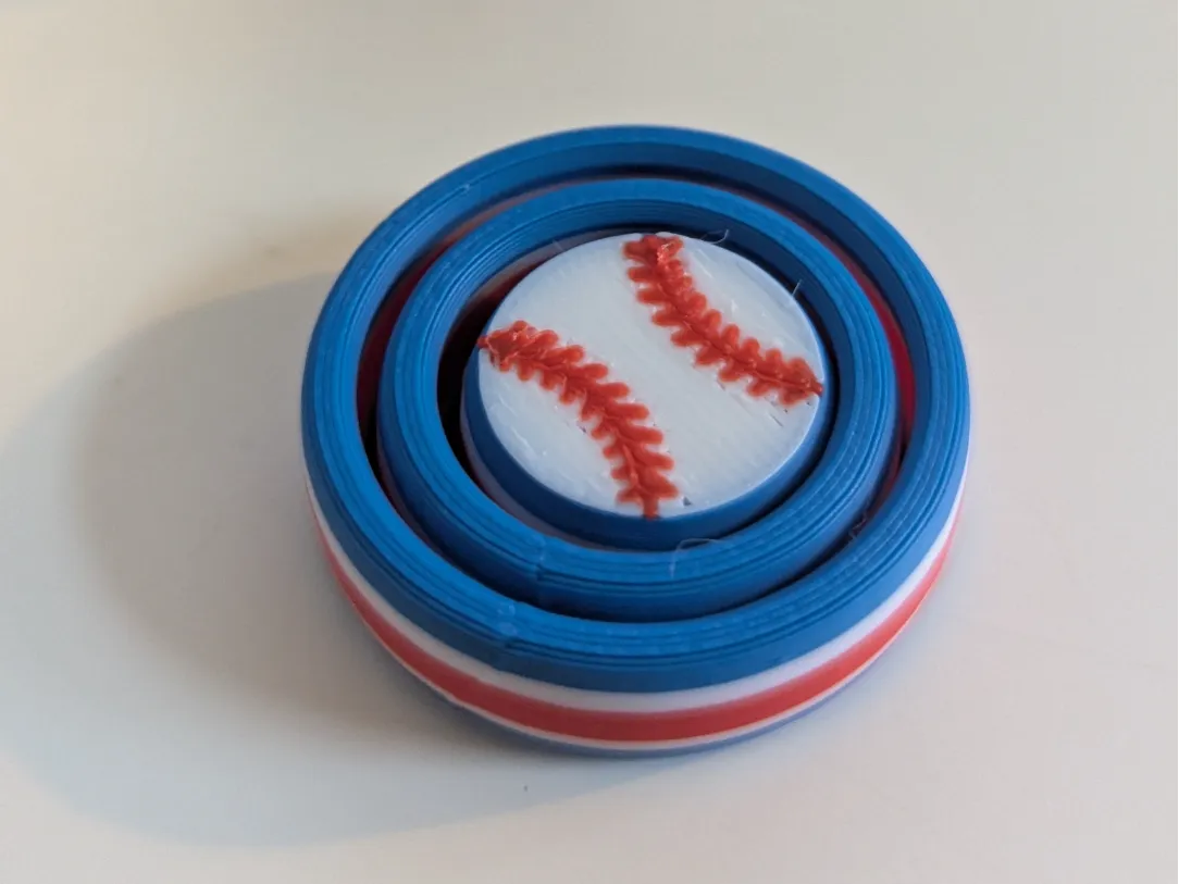 Baseball Fidget Spinner - 2 Rings