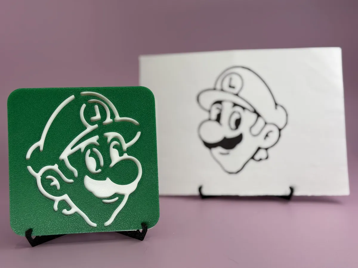Luigi - drawing stencil for kids, photo 3 of 4 - Luigi - drawing stencil for kids Art & Craft Supplies