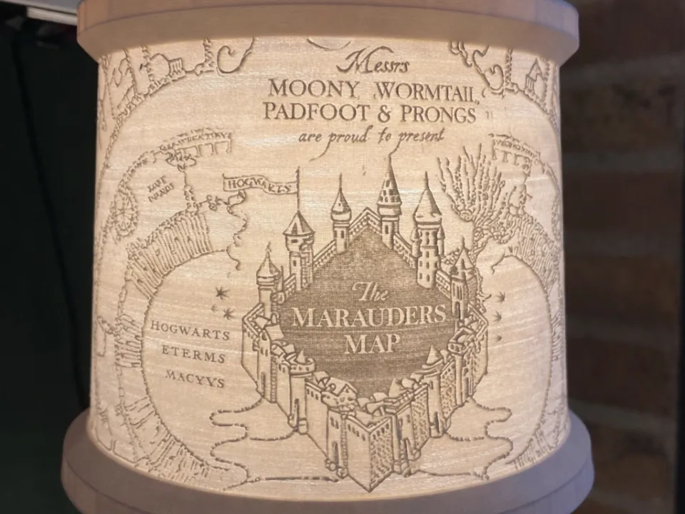 Harry Potter Lithophane Lampshade - Marauder’s map