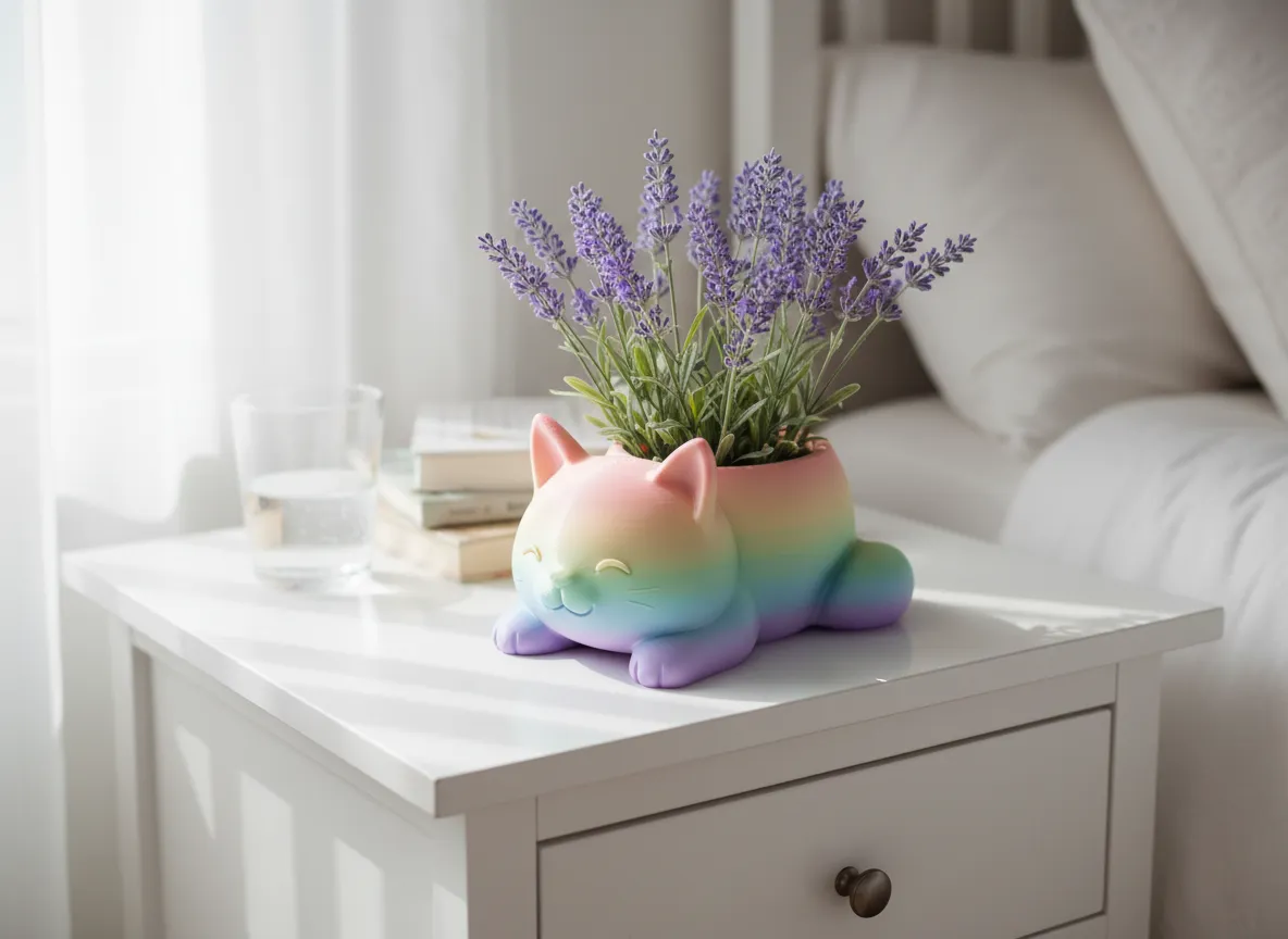 Cute Cat Planter | Kawaii Flower Pot | 3 Sizes, photo 3 of 4 - Cute Cat Planter | Kawaii Flower Pot | 3 Sizes Garden & Outdoor