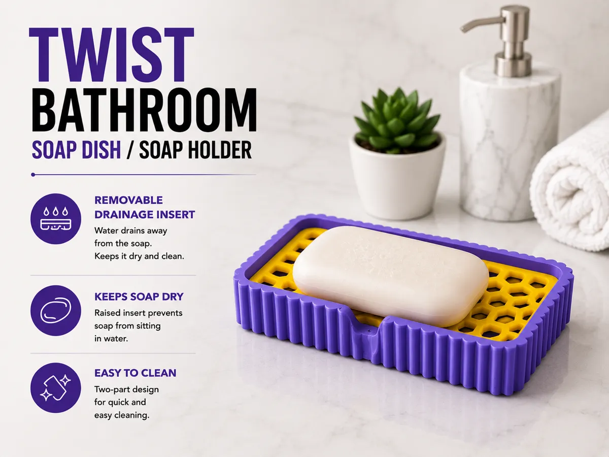 Twist Bathroom Soap Dish / Soap Holder - Home Accents, in stock in India