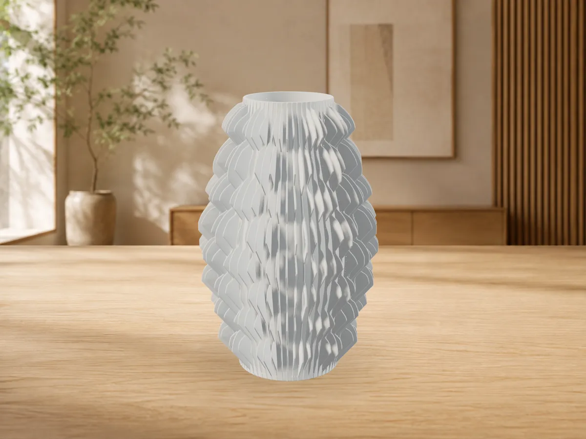 Pinecone Lamella Vase, Woodland Decor, photo 3 of 4 - Pinecone Lamella Vase, Woodland Decor Home Decor Items