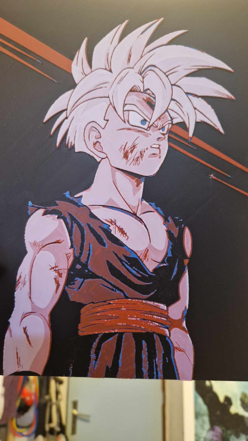 Dragon Ball Z - Gohan SSJ 2 Hueforge, photo 3 of 4 - Dragon Ball Z - Gohan SSJ 2 Hueforge Generative Art