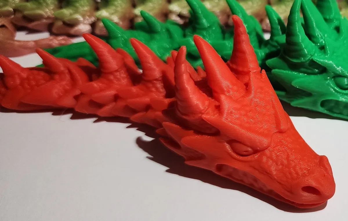 Grumpy Dragon Keychain - Articulated, photo 2 of 3 - Grumpy Dragon Keychain - Articulated Keychains