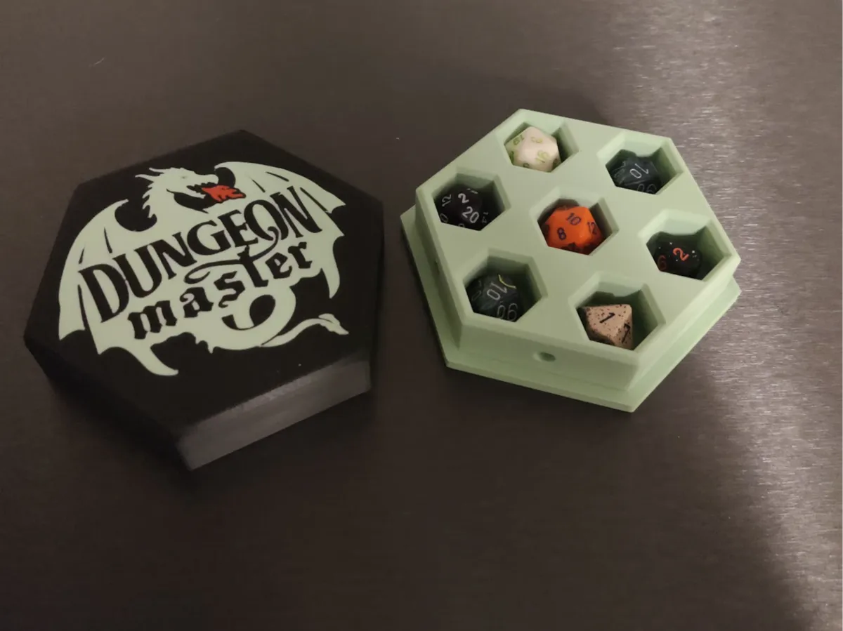 Hex DiceDox with different lids "Dungeon Master" - Board Games, in stock in India