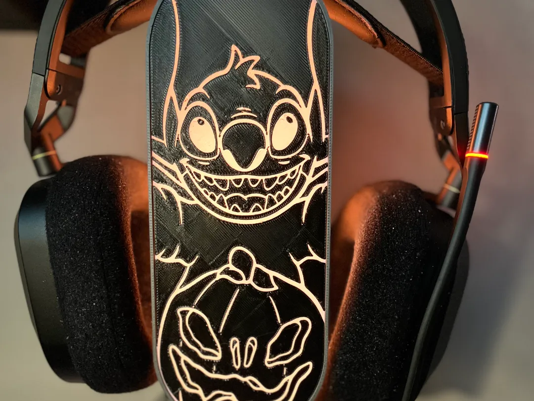 Stitch with Pumpkin - HEADPHONE STAND LIGHTBOX - Gaming Headset Stands, in stock in India