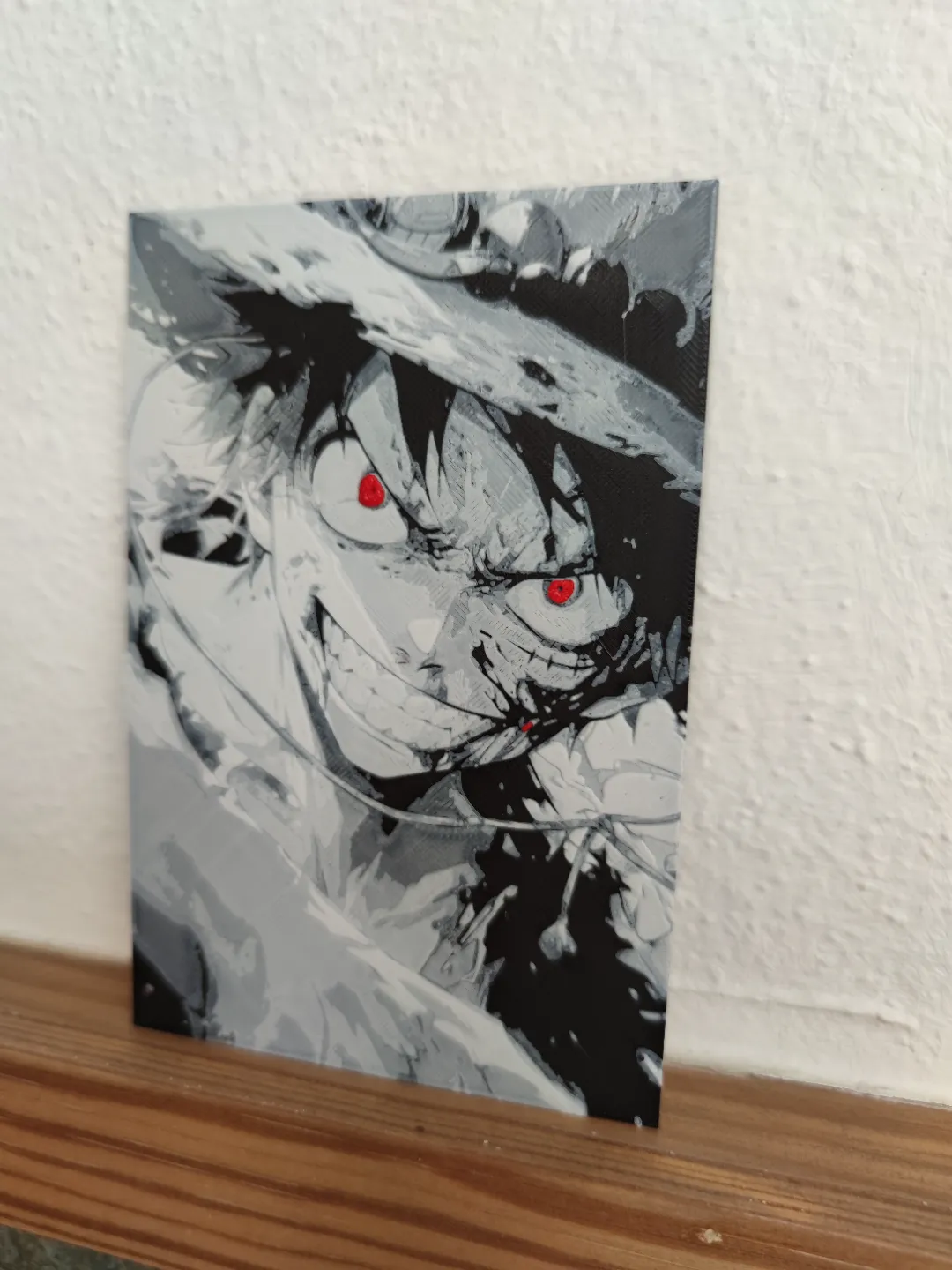 Hueforge Luffy with red eyes, photo 2 of 4 - Hueforge Luffy with red eyes Home Decor Items