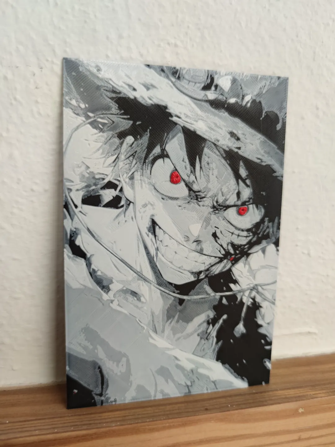 Hueforge Luffy with red eyes, photo 3 of 4 - Hueforge Luffy with red eyes Home Decor Items