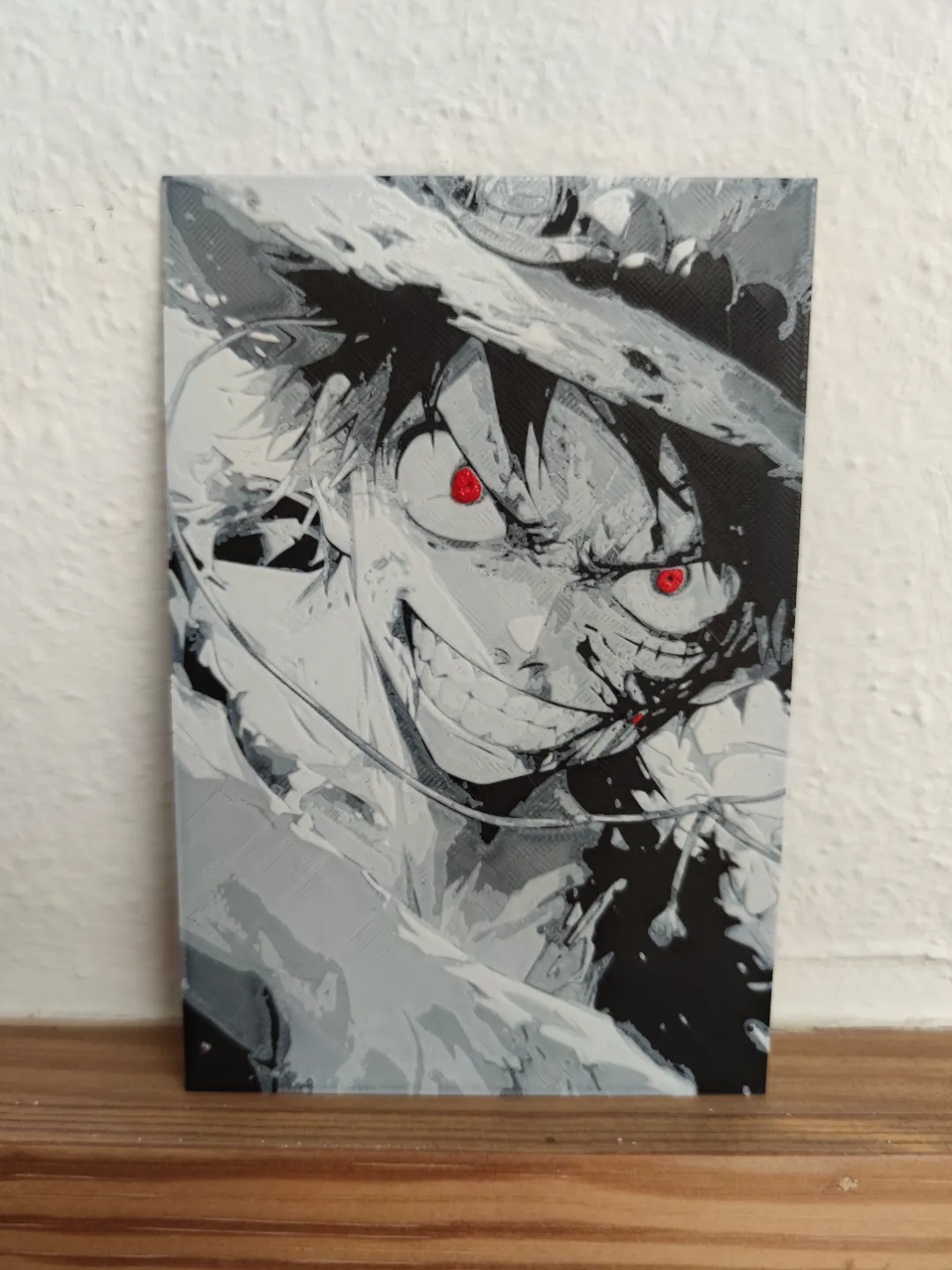 Hueforge Luffy with red eyes, photo 4 of 4 - Hueforge Luffy with red eyes Home Decor Items