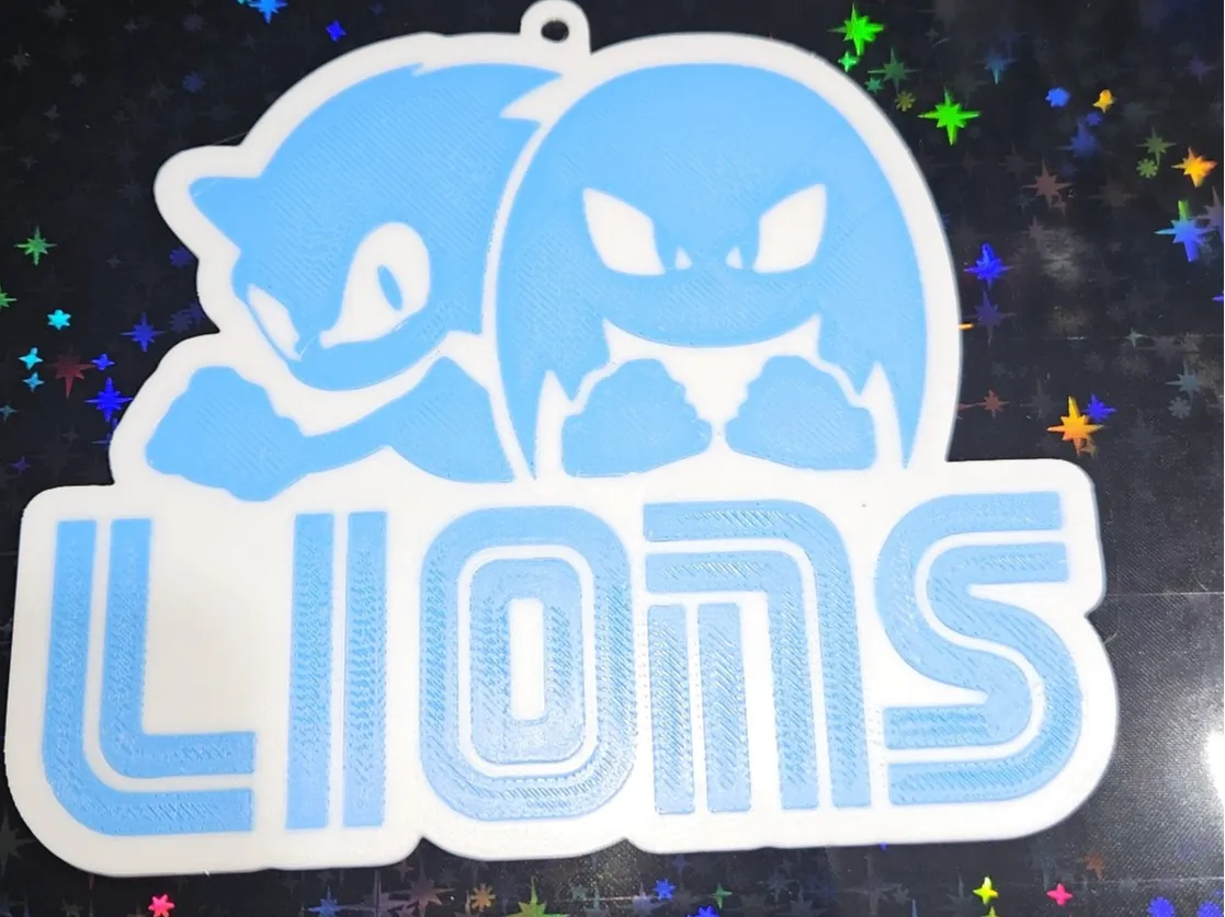 Detroit Lions Sonic Knuckles Ornament Keychain - Photo Keychains, in stock in India