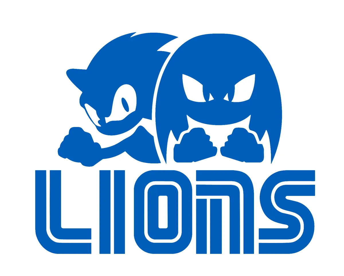 Detroit Lions Sonic Knuckles Ornament Keychain, photo 3 of 3 - Detroit Lions Sonic Knuckles Ornament Keychain Generative Art