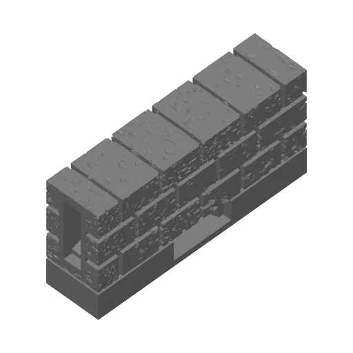Low-Wall-Thick w/Base Set| Cut Stone | Openlock 25mm, photo 3 of 4 - Low-Wall-Thick w/Base Set| Cut Stone | Openlock 25mm Miniatures