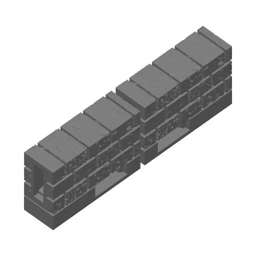 Low-Wall-Thick w/Base Set| Cut Stone | Openlock 25mm, photo 4 of 4 - Low-Wall-Thick w/Base Set| Cut Stone | Openlock 25mm Miniatures