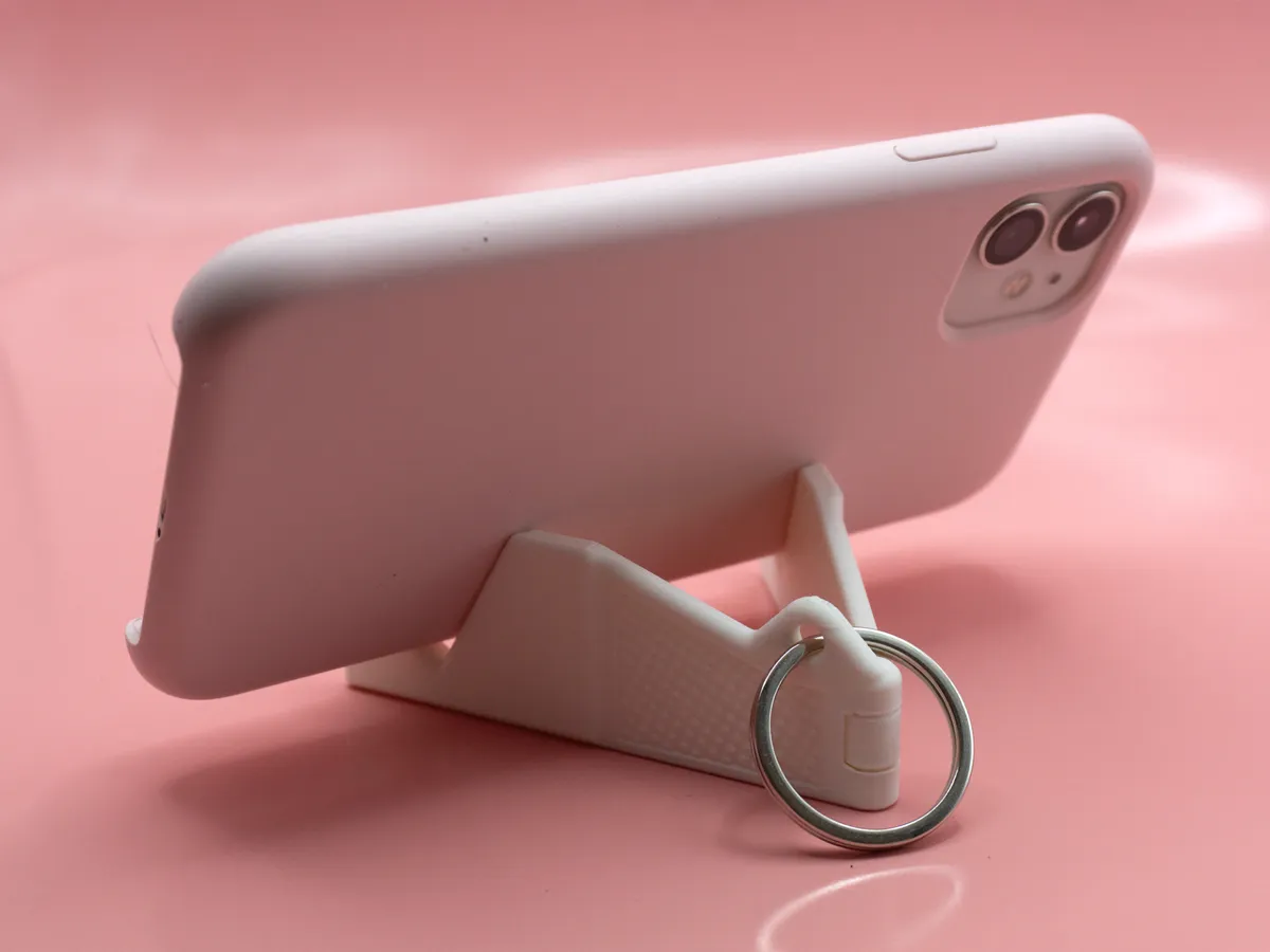 Foldable Travel Phone Stand with Keyring - Office, in stock in India