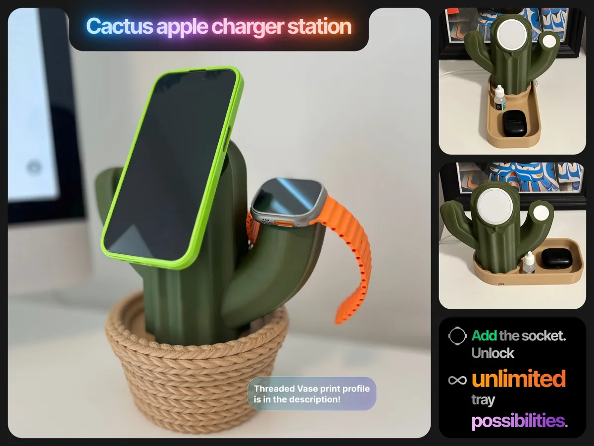 Cactus MagSafe Charging Station