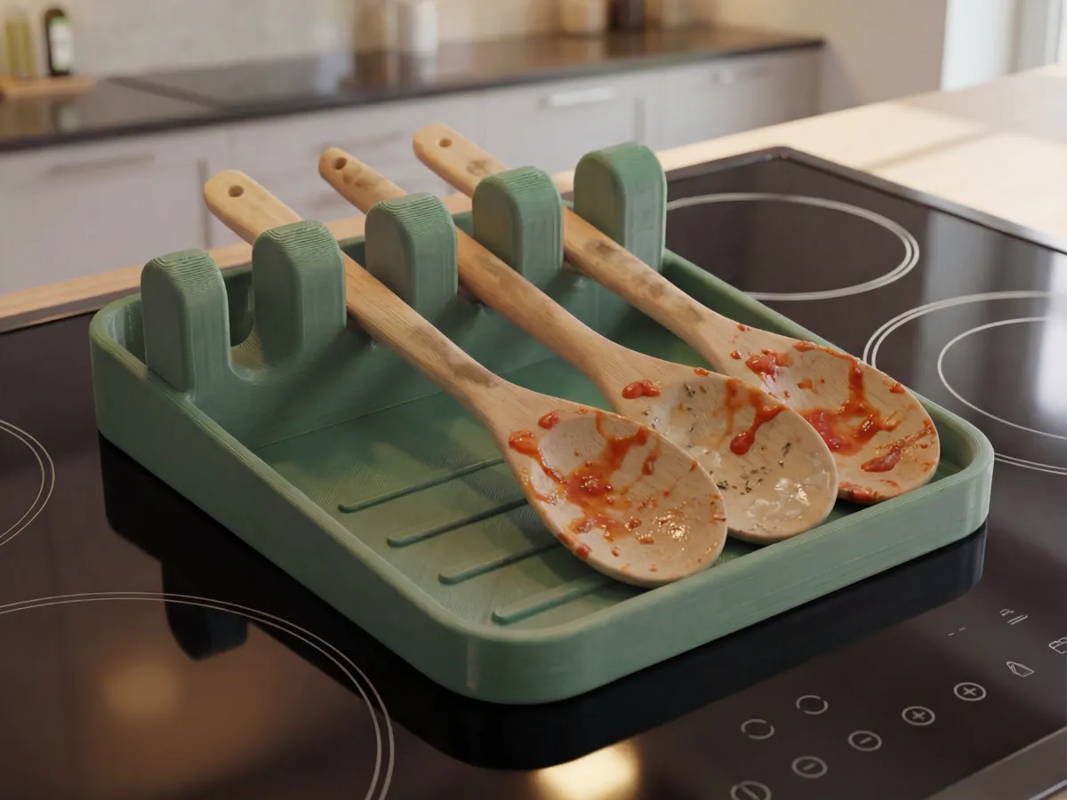 kitchen utensil holder, spoon and lid stand