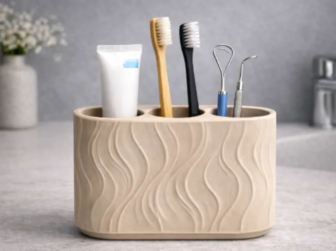 Minimalistic bathroom organizer/Toothbrush holder