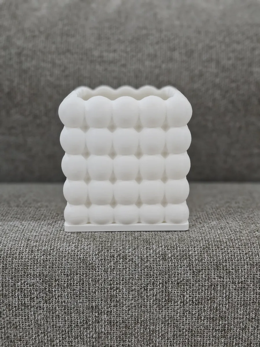 Bubble Cube Planter, Modern Minimal Pot, photo 4 of 4 - Bubble Cube Planter, Modern Minimal Pot Garden & Outdoor