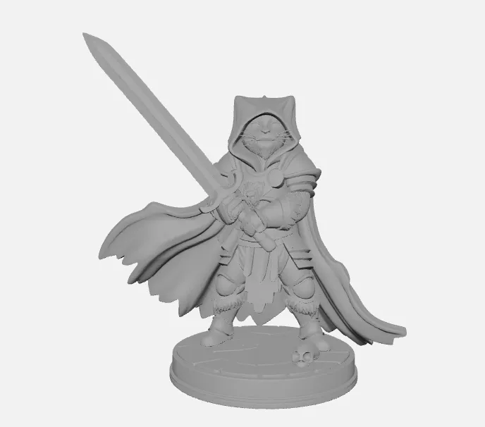 Dnd Hooded Cat Miniature, photo 4 of 4 - Dnd Hooded Cat Miniature Toys & Games