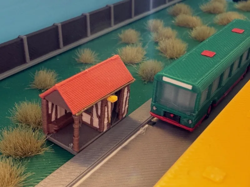 Bus Shelter 3 Timber framework (z-scale) - Buildings & Ruins, in stock in India