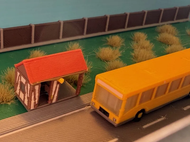 Bus Shelter 3 Timber framework (z-scale), photo 3 of 4 - Bus Shelter 3 Timber framework (z-scale) Board Games & Tabletop