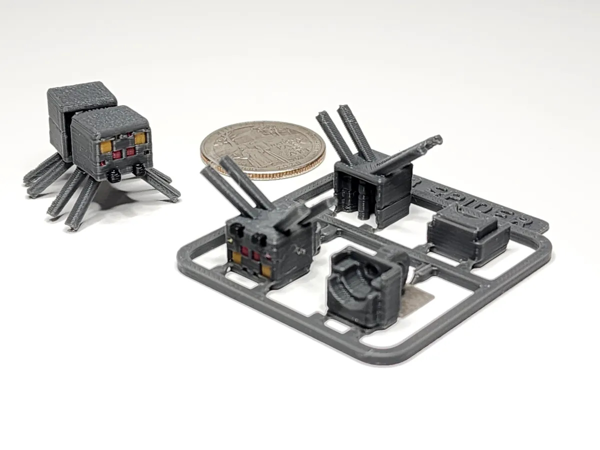 Minecraft-inspired Spider Mini Figure Kit/Keychain