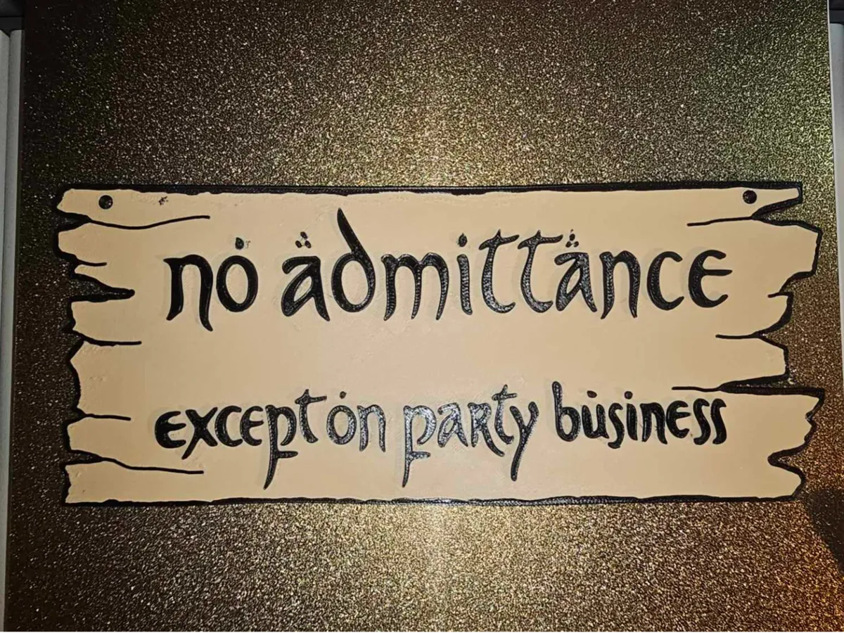 No Admittance Except On Party Business Wall Art