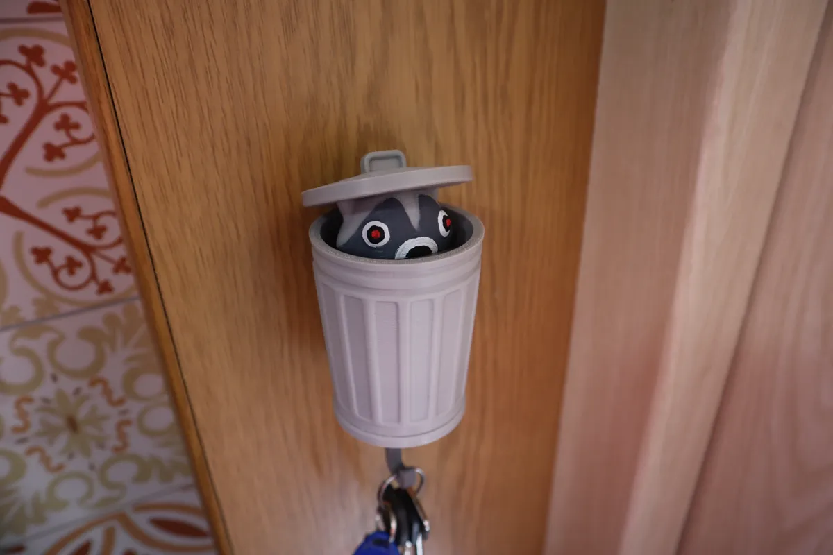 raccoon wall key holder, photo 2 of 3 - raccoon wall key holder Household