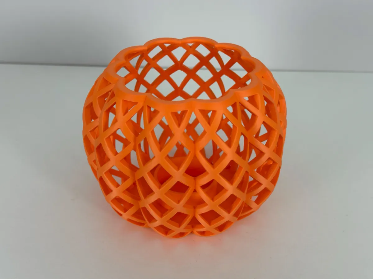 Pumpkin Shaped Spiral Tea Light Holder, photo 3 of 4 - Pumpkin Shaped Spiral Tea Light Holder Household