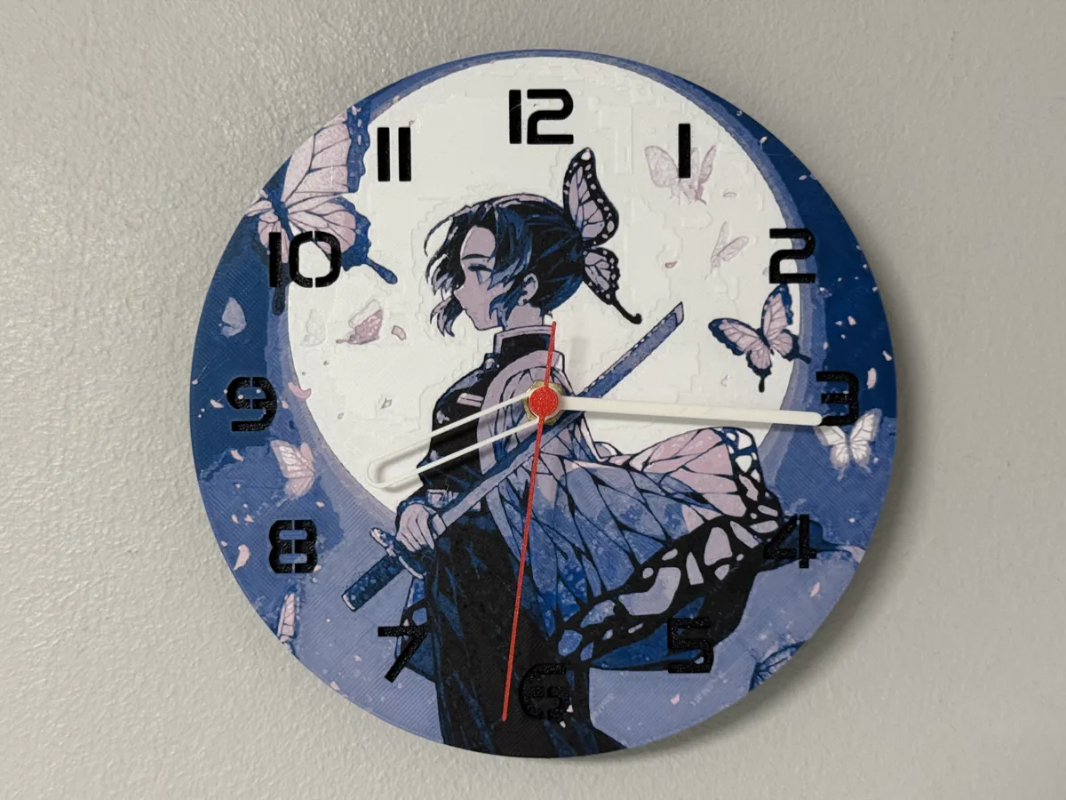 wall / desk clock Shinobu Kocho Demon Slayer, photo 2 of 4 - wall / desk clock Shinobu Kocho Demon Slayer Household