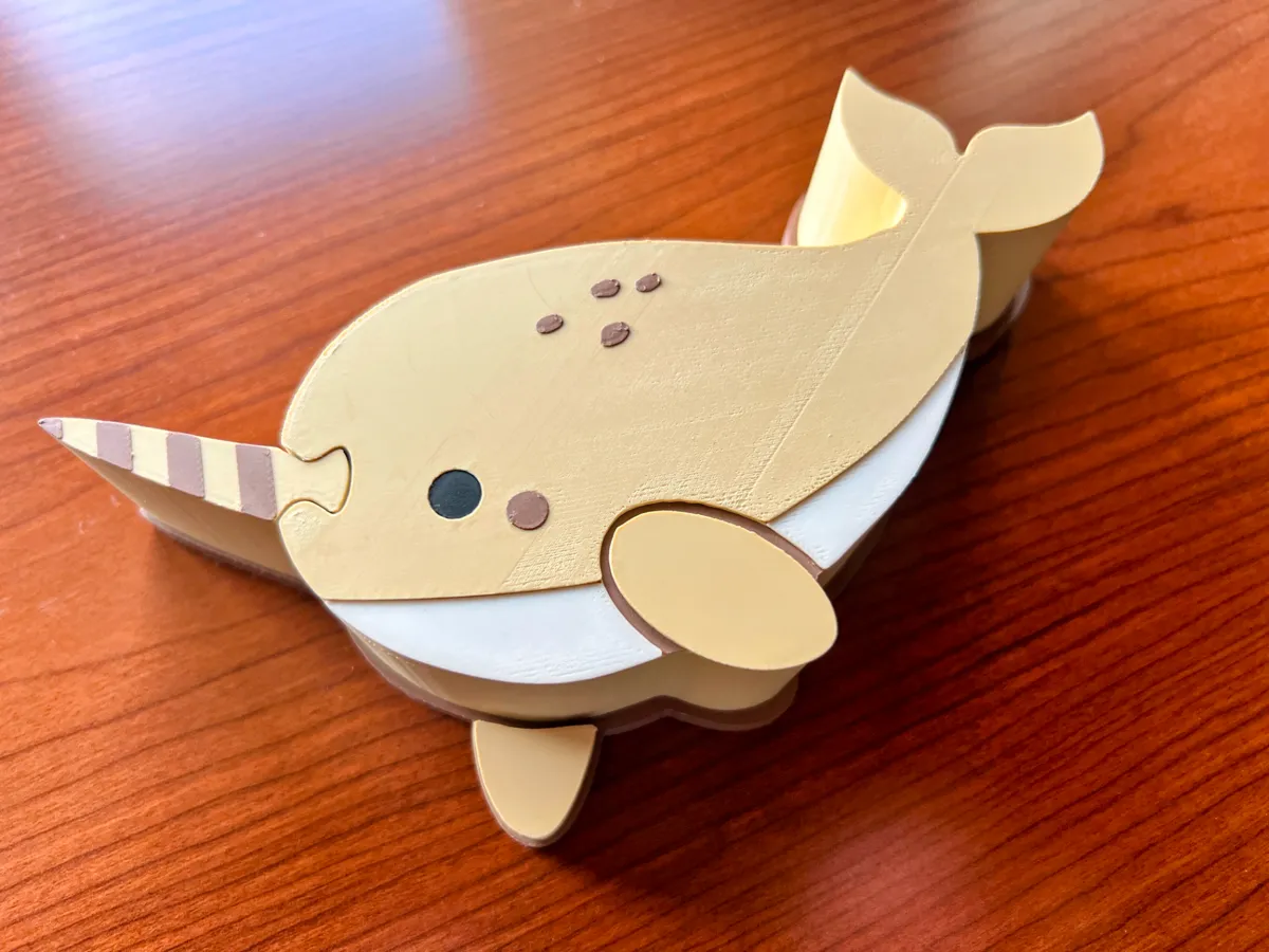 Magic Narwhal Puzzle Box for Jewlery & Trinkets, photo 4 of 4 - Magic Narwhal Puzzle Box for Jewlery & Trinkets Household