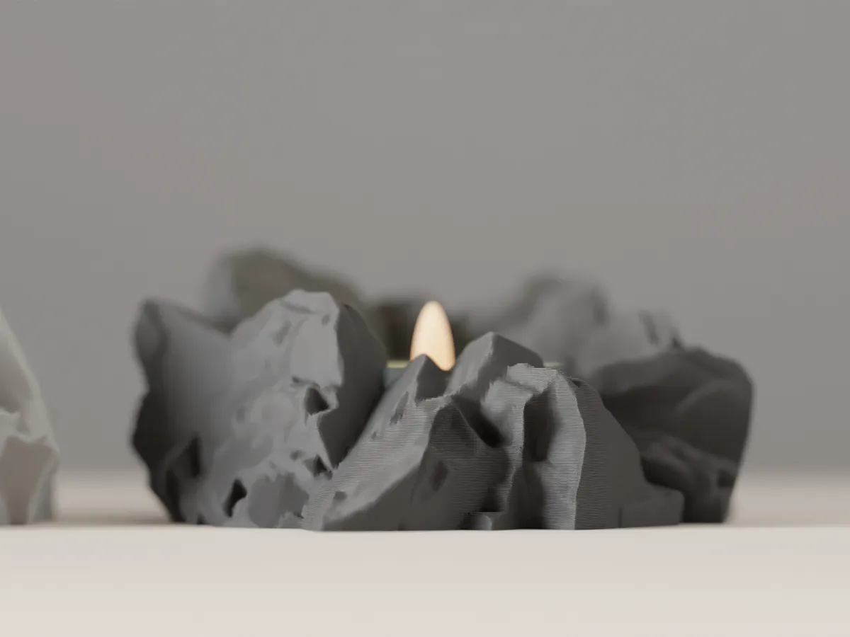 LED Candle Holder. Stone style Tealight Stand - Decor, in stock in India
