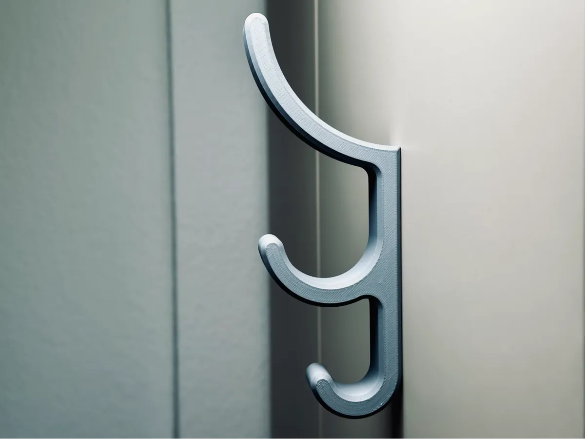 Triple Wall Hook, Screw or Tape Mount