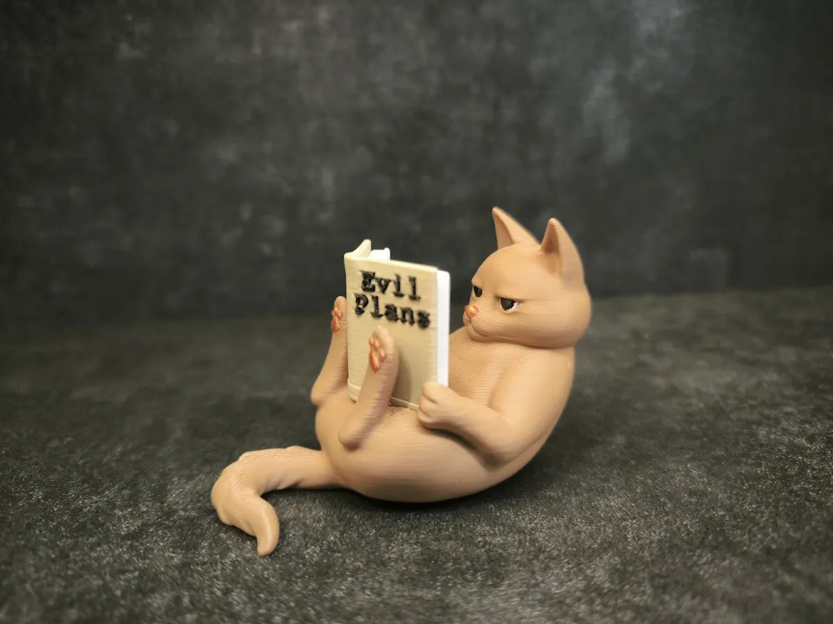 Reading Cat, photo 3 of 4 - Reading Cat Figurines & Collectibles