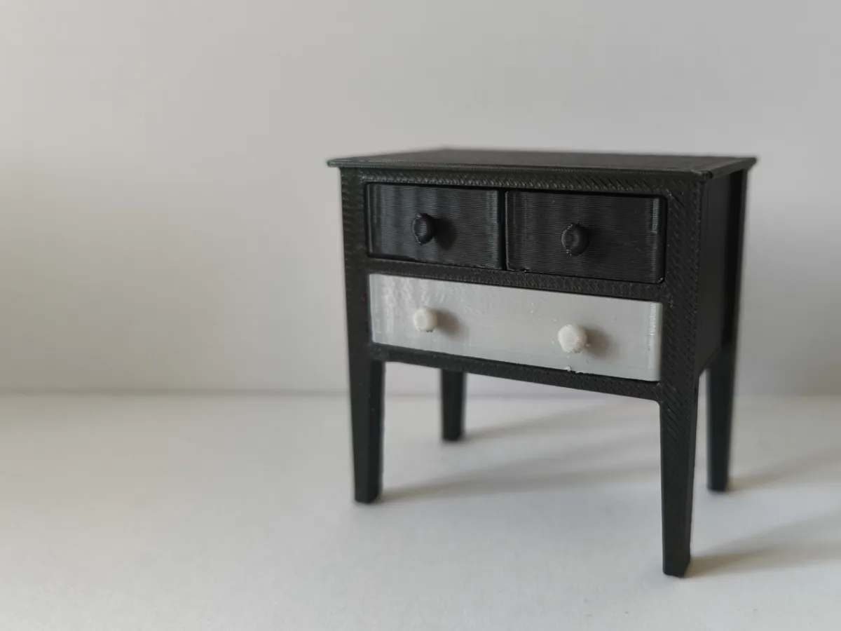 Miniature dollhouse cabinet