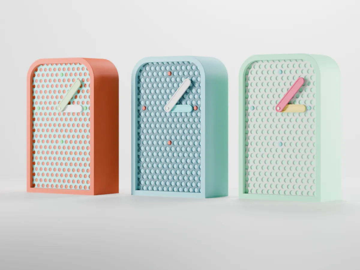 Aesthetic Modern Mesh Clock.