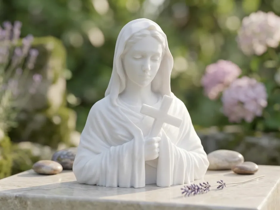 Virgin Mary Bust (Sacred Art Sculpture) - Christian Decor & Crosses, in stock