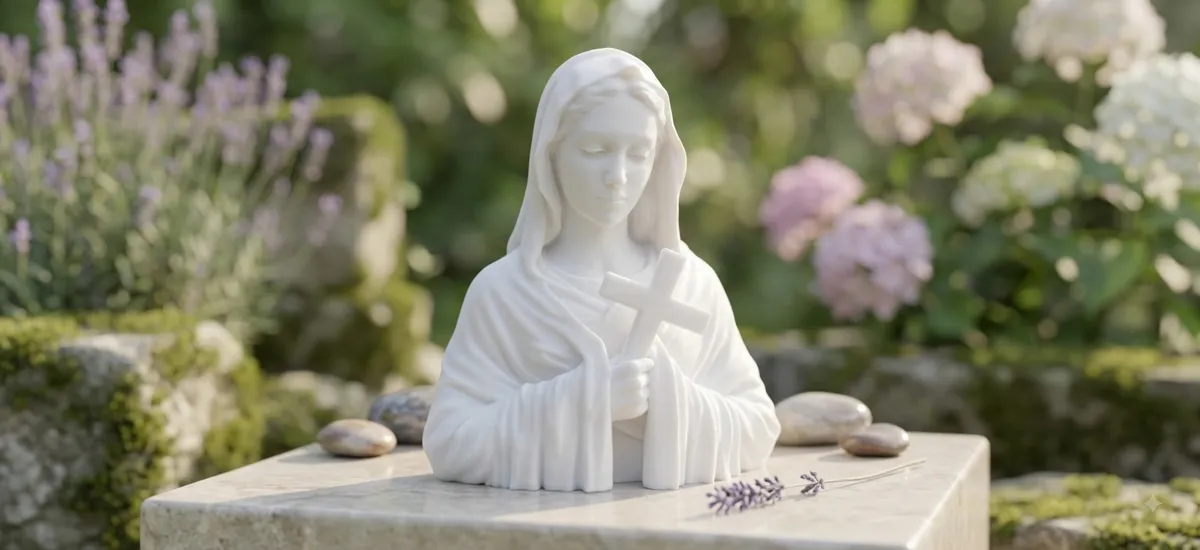 Virgin Mary Bust (Sacred Art Sculpture), photo 3 of 4 - Virgin Mary Bust (Sacred Art Sculpture) Spiritual & Festive