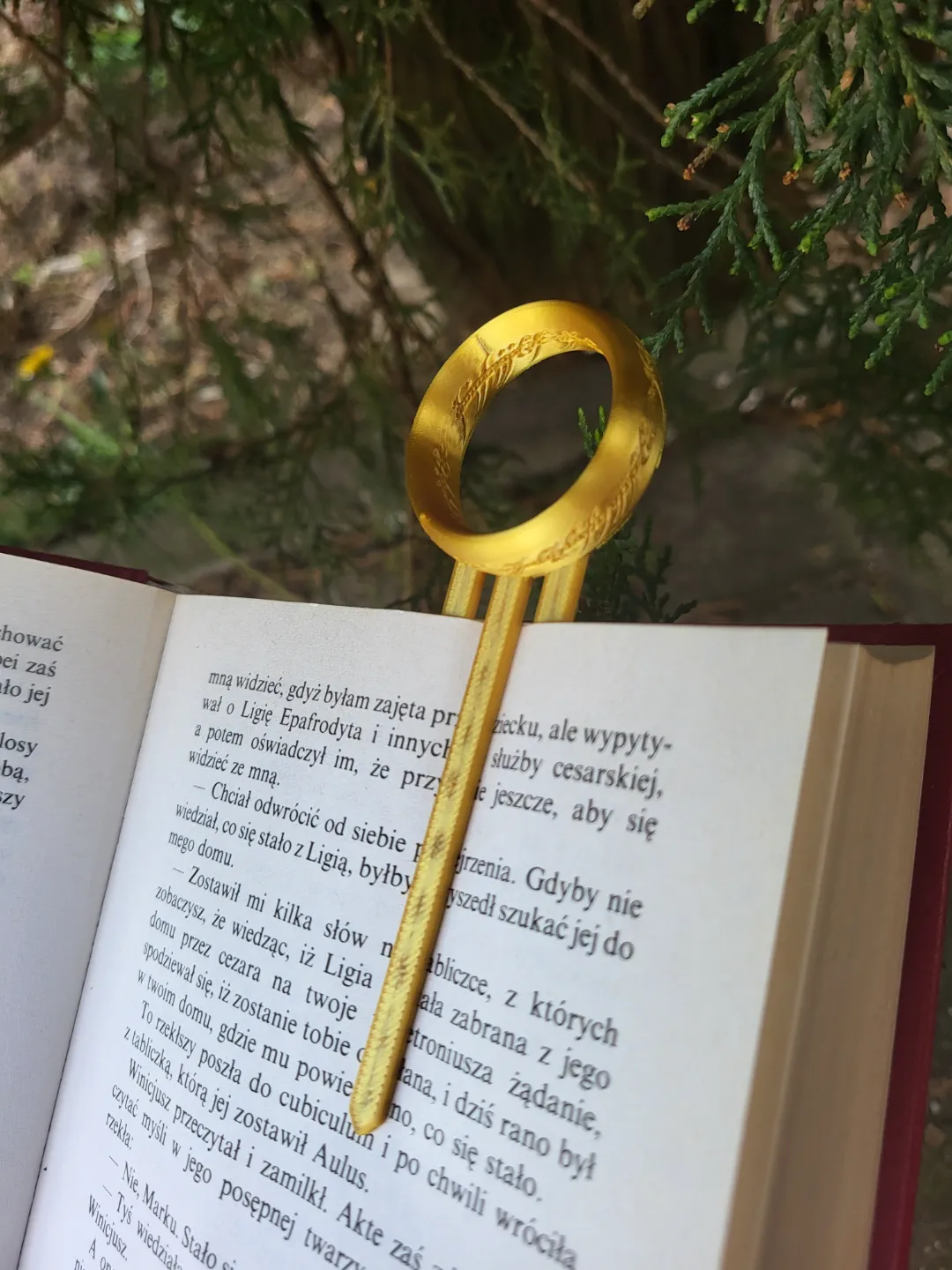 LOTR BOOKMARK RING Lord of the rings