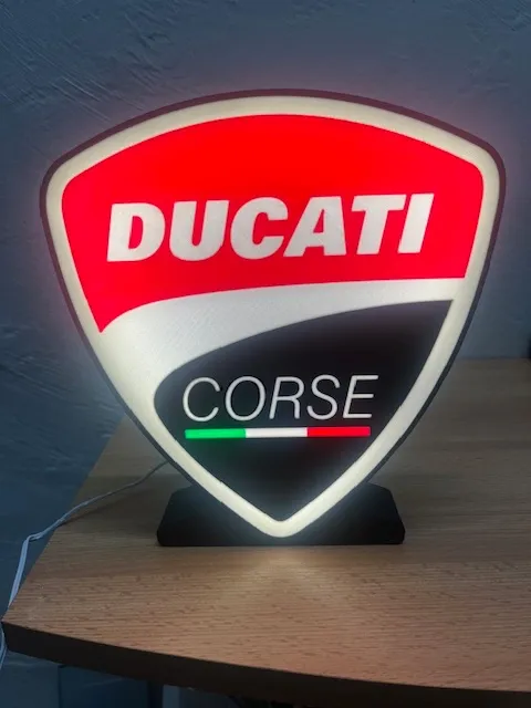 Ducati Corse Logo Lamp, photo 2 of 2 - Ducati Corse Logo Lamp Lamps & Lighting